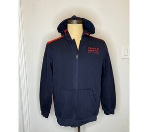 Oracle Red Bull Racing Hoodie Full Zip Jacket Top Sweatshirt Navy Red Men Size L